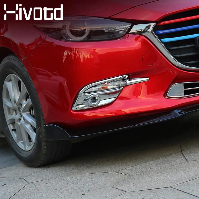

Hivotd For Mazda 3 Axela 2017 2018 accessory ABS Chrome Front Rear fog light Garnish Strip cover frame Trim Exterior car styling