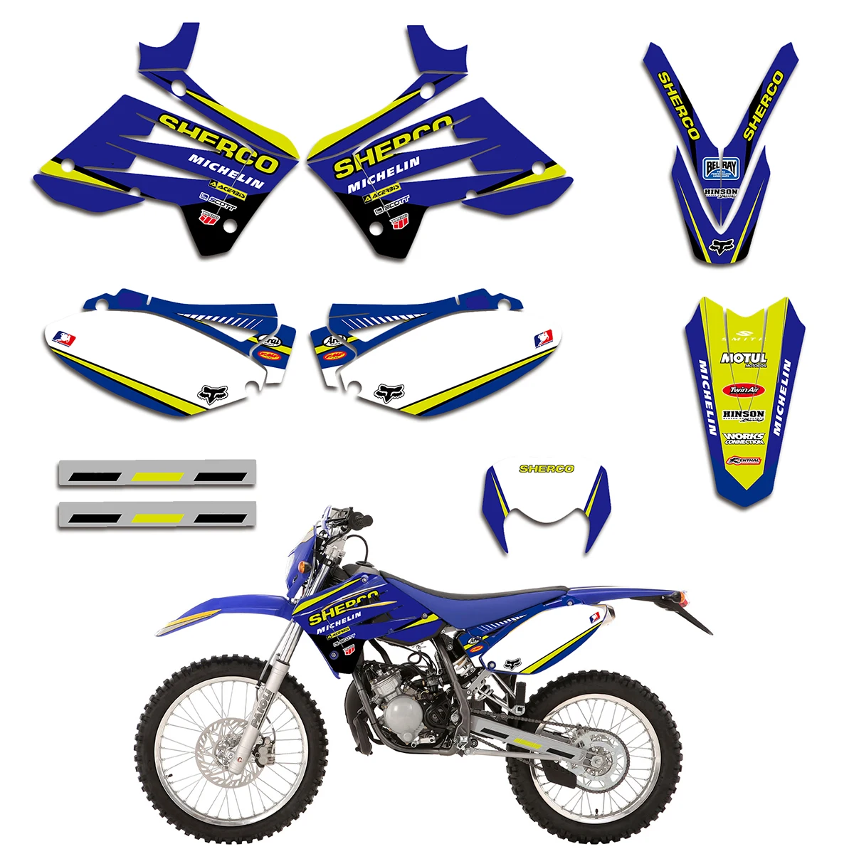 

Complete Decal Stickers Graphics For Sherco 50 Enduro 2.5i 2007 2008 20009 2010 2011 2012
