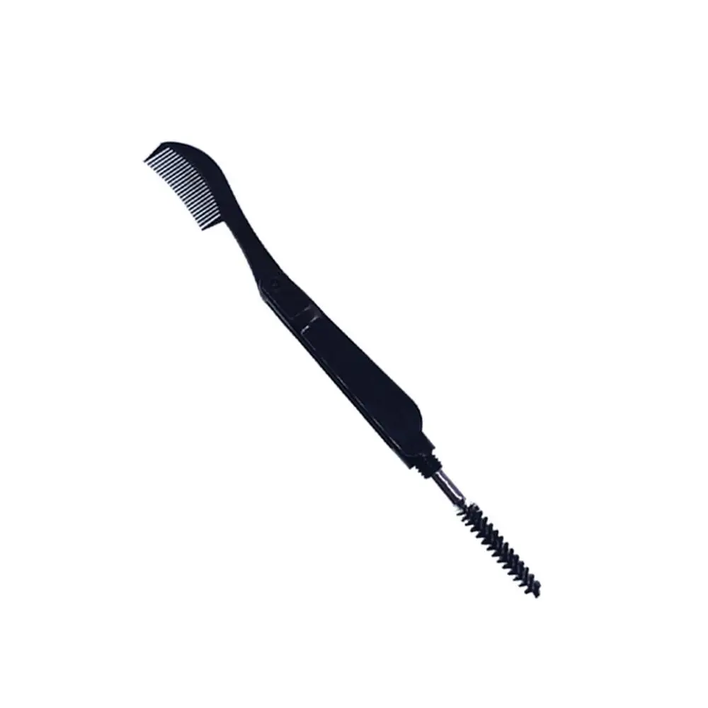

High Quality Eyebrow Brush Folding Dual Brush Head Eyelash Extension Comb Cosmetic Tools Corlor Random HZS001