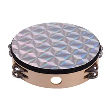 Деревянный сияющей гироборд с колесами 8 дюймов Тамбурины колокольчик ручной барабан с двойным рядом камней в рекламных материалов Светоотражающие головка барабана ударный инструмент игрушки