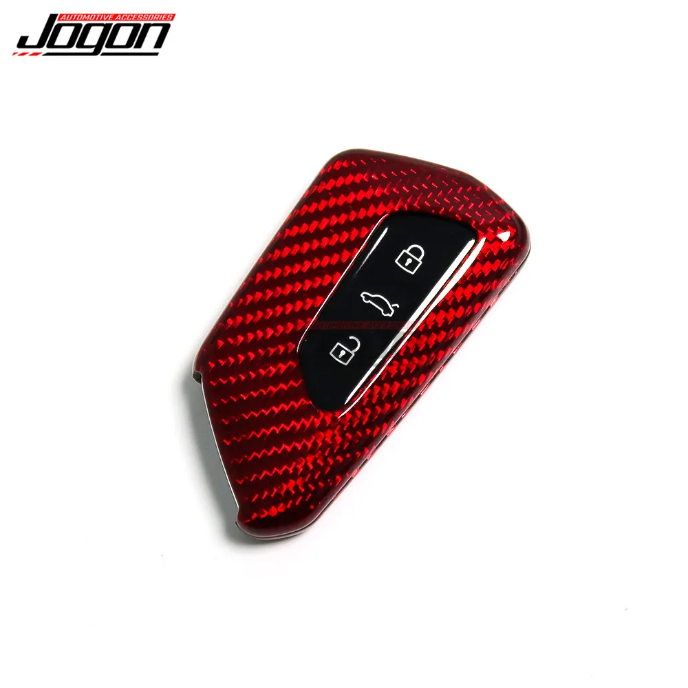 폭스바겐 VW 골프 8 Mk8 GTI GTD R 2020 2021 자동차 액세서리용 리얼 카본 리모컨 케이스 홀더 키 케이스