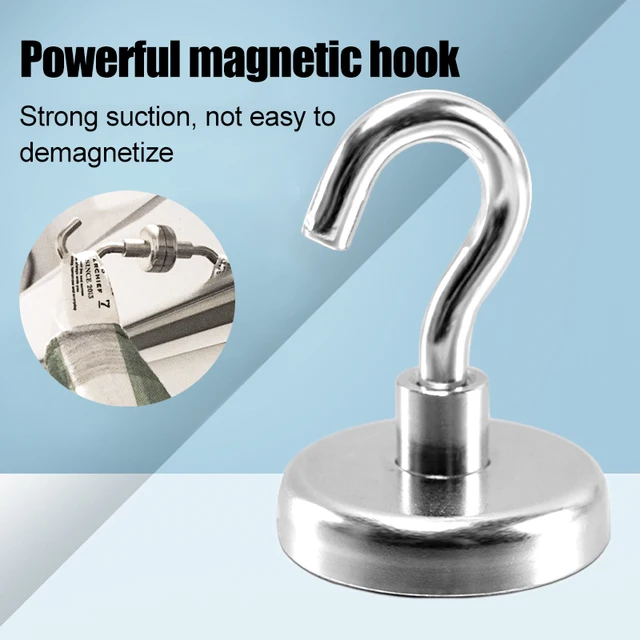 20Pcs Strong Magnetic Hooks Heavy Duty Wall Hooks Home Kitchen Bar Storage Organization for Hanger Key Coat Cup Hanging Hanger 6