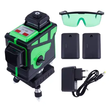 

1 Set Level 360° Self-Leveling Green Line 12 Lines Gradienter Beam Light Level for Home Office Bedroom Living Room