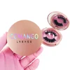 Wholesale Lash Packaging Box Round Lash boxes with Mirror 8-20mm Mink Eyelashes Packaging Box Empty Makeup Beauty 5