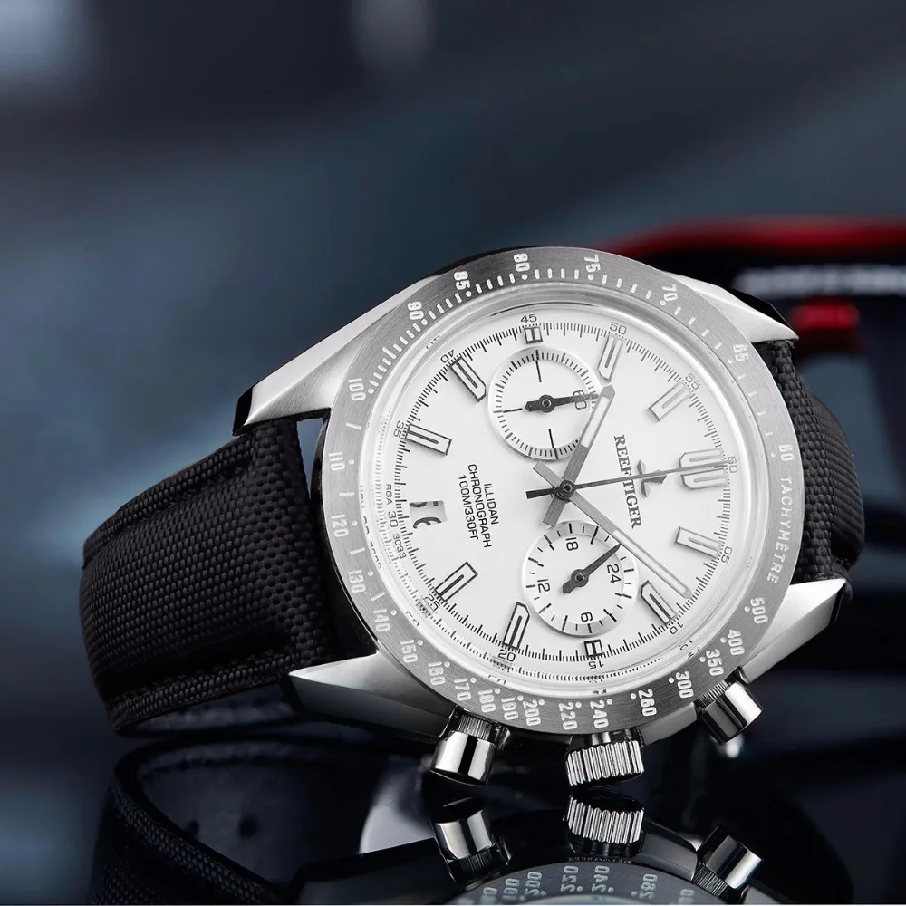  2020 Reef Tiger/RT Mens Designer Sport Watches Calfskin Nylon Strap 316L Steel Luminous Waterproof 