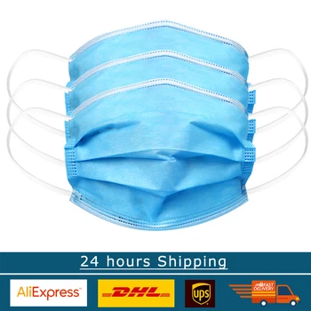 

10pcs/20pcs/50pcsmasks one time mouth protective face mask Adult use Three-layer meltblown cloth mouth mask