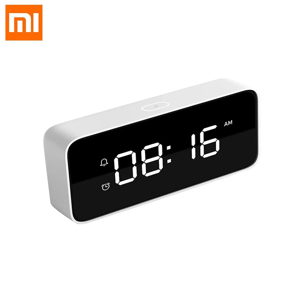 

Original Xiaomi Xiaoai Smart Voice Broadcast Alarm Clock ABS Table Dersktop Clocks AutomaticTime Calibration Mi Home App