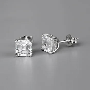 

CMajor Latest S925 Sterling Silver Imported 7A Cubic Zircon Korean Fashion with Drill Simple Mini Stud Earrings for Women