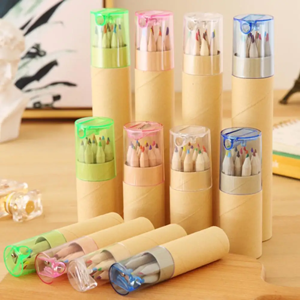 

6/12Pcs Kid Painting Supplies Colorful Drawing Writing Wooden School Student Artist Colored Pencils Box Drawing