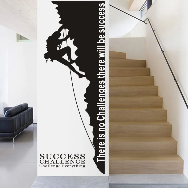 DCTAL Climbing Sticker Climbers Decal Extreme Sports Posters Vinyl Wall Decals Parede Decor Mural Choose Climbing Sticker