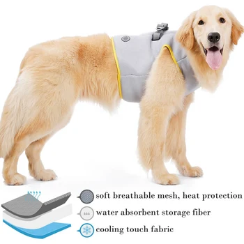 

Adjustable Durable Pet Costume Medium Large Dogs Cooling Harness Collar Dog Cooling Vest
