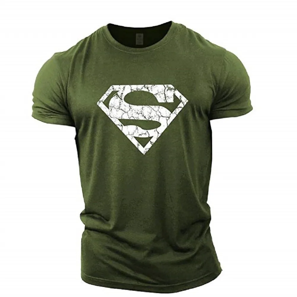 New super handsome hero simple small icon style T-shirt fashion trend clothing young sports short-sleeved men and women children