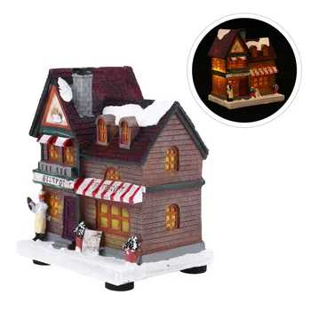 

Christmas Resin Adornment Mini Glitter House Party Decorative Adornment