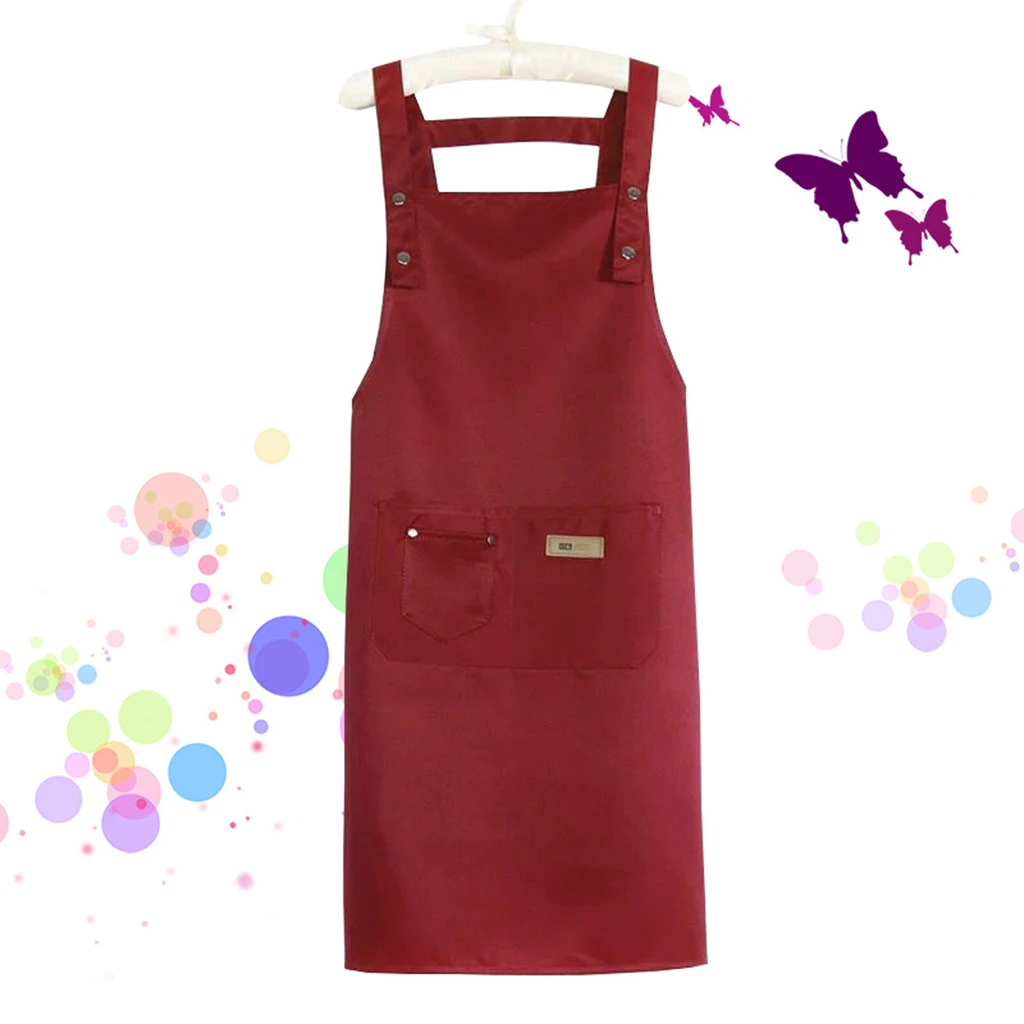 

Fashion Christmas Brief Adult Apron Bib Aprons Coffee Shop Working Apron With Big Pocket Kitchen Baking Cooking Accessories
