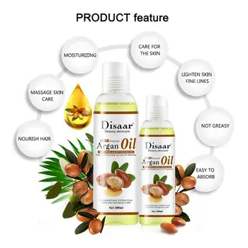 

100ml Disaar Massage Essential Oil SPA Relaxing Body Moisturizing Oil Shea Extract Almond Skin Olive Natural Argan Oil Care O0U5
