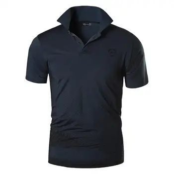 

jeansian Men's Sport Tee Polo Shirts POLOS Poloshirts Golf Tennis Badminton Dry Fit Short Sleeve LSL195 Gray