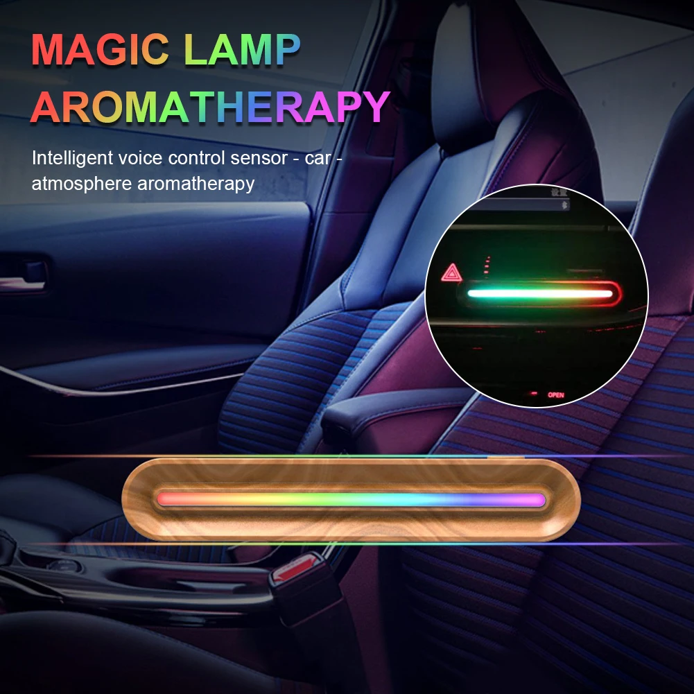 Car Air Freshener Vent Clip Aroma Diffuser with LED Night Light Solid Perfume Fragrance Interior Accessories | Автомобили и
