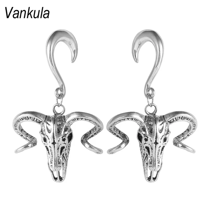 Vankula Wholesale Body Jewelry Antler Ear Weights Hangers Gauges Plugs Stainless Steel Hooks For