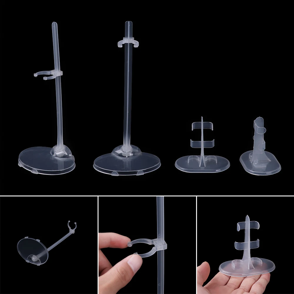 

5pcs/lot Translucence Doll Stands Figure Display Holder Doll Bracket High Quality Toy Model Accessories for Girl Kids Gifts