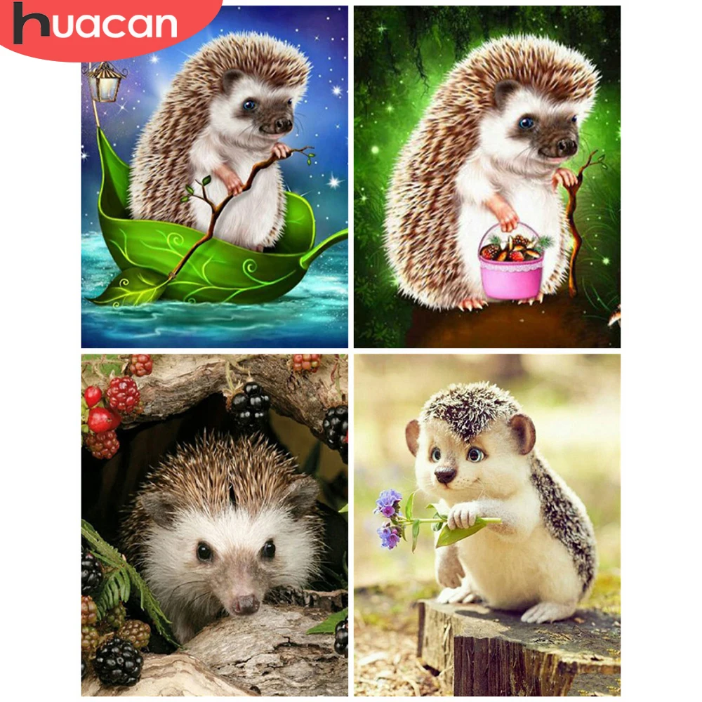 Hedgehog Oil Painting