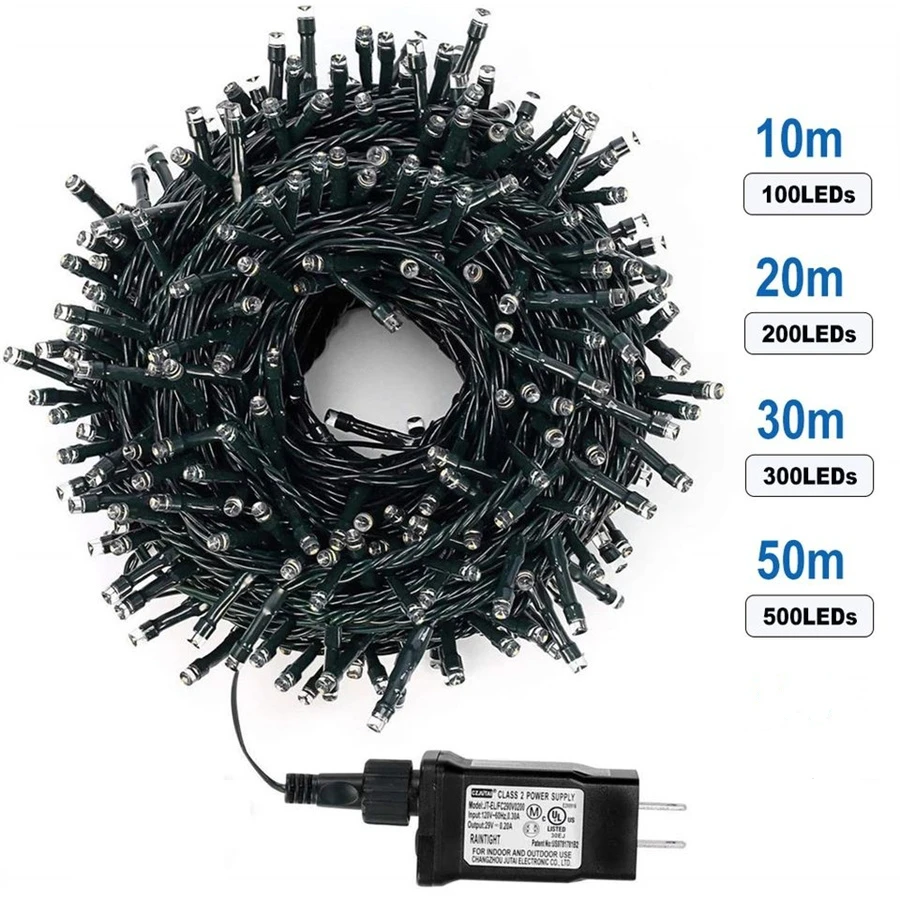 Waterproof 8 Modes 10M 20M 30M 50M Fairy Garden Light led string lights string lights led fairy lights Outdoor Indoor String Light Garland for Party Wedding Christmas Decoration