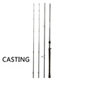 Carbon Lure Fishing Rod 3 Sections 2.7-3.0m 2 Tips MH H Super Hard Spinning  Casting Rod Sea Bass Fishing Pole Bait Weight 7-35g