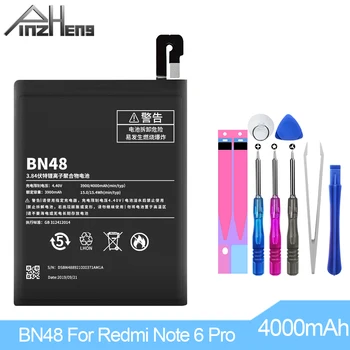 

PINZHENG BN48 Battery 4000mAh For Xiaomi Redmi Note 6 Pro High Quality Replacement BN48 Battery With Free Tools