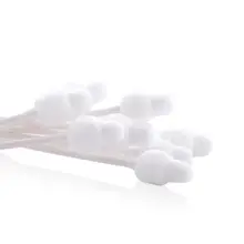 100 шт. груша Cucurbit в форме двойной наконечник ватный тампон многоцелевой Антибактериальный детский ушной чистящий бумажный ручка клюшки инструмент для макияжа