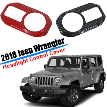 

Fit for Jeep Wrangler JL 2018 2019 2020 Interior Center Front Headlght Control Frame Cover Trim ABS Car Styling Car Accessories