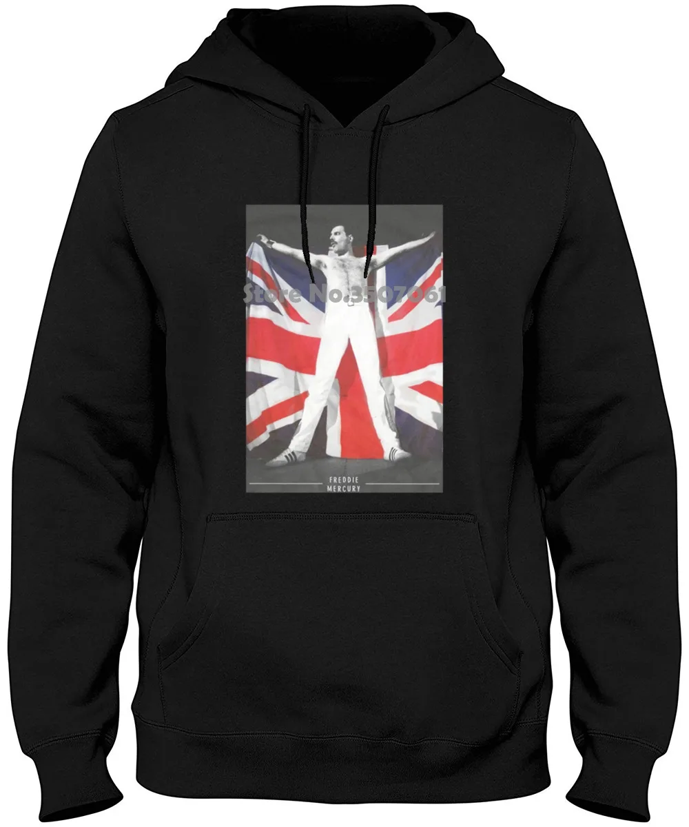 

Men's Summer winter Style Fashion Swag Men . Queen Freddie Mercury - Flag Hoodies & Sweatshirts