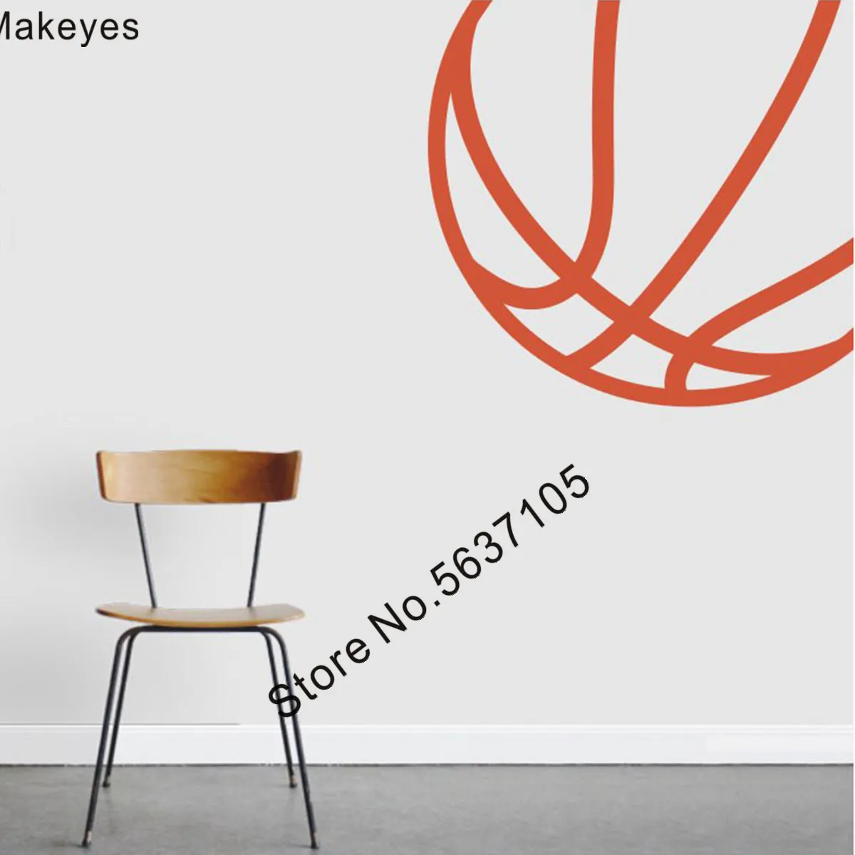 Makeyes Pallacanestro Enormi Decalcomanie Da Muro Sport Casa Ragazzi Camera Wall Sticker Vinile Design Basket Modello Wall Art Decoration Q641