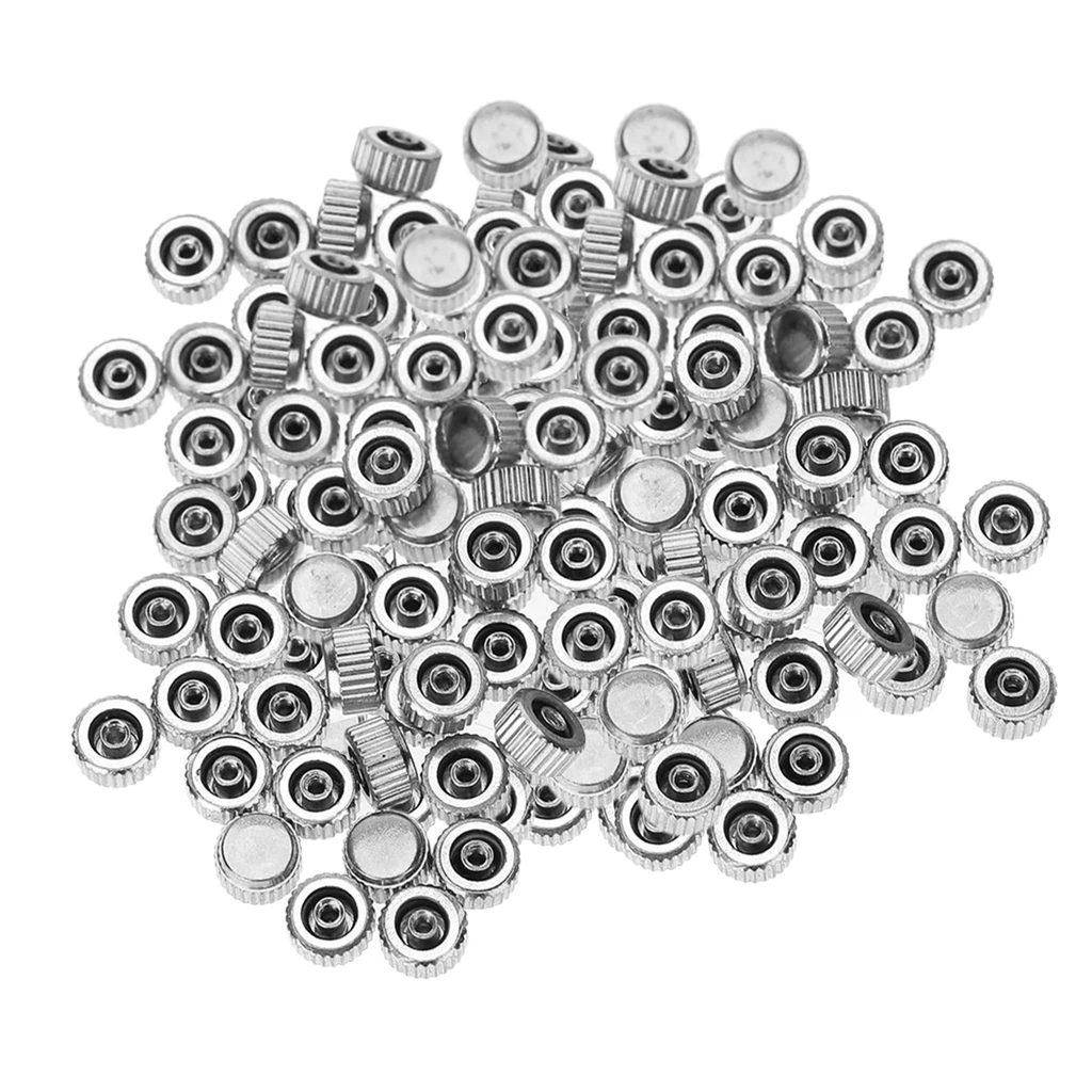 100pcs Waterproof Watch Crowns For Quartz Wrist Watch Repair Replacement