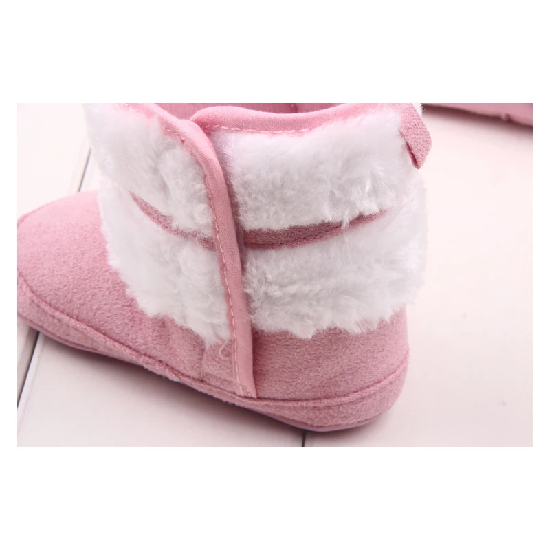 0-18M Infant Toddler Baby Girls Boys Snow Boots Shoes Newborn Baby Winter Supper Keep Warm Soft Sole Boots Plush With bow