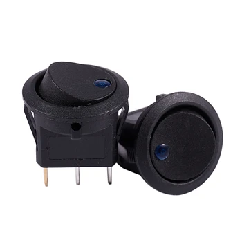 

GTBL 5x 12V LED Dot Light Car Boat Round Rocker ON/OFF SPST Switch