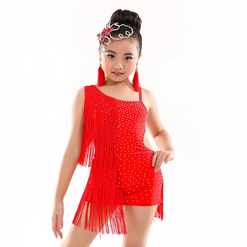 6-12-Years-Children-Dance-Dress-One-Piece-Girls-Latin-Dresses-Beads-Fringe-Ballroom-Latin-Dress