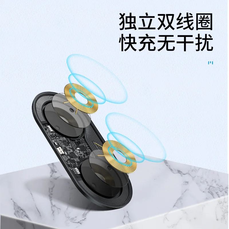 

BASEUS Minimalist Two-in-One Wireless Charger 24w Full Version Mobile Phone Earplugs-in-Fast Wireless Charger