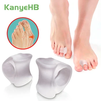 

2pcs Soft Silicone Gel Toe Separator Hallux Valgus Corrector Bone Thumb Straightener Bunion Spacers Massage Foot Care Tool H072