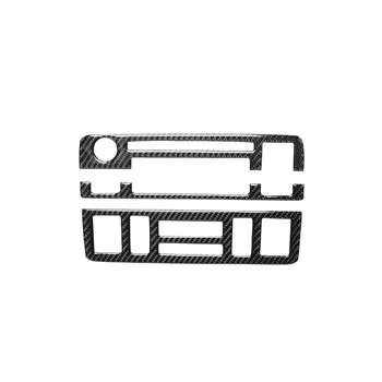 

Black CD Panel Trim Sticker Wear-resistant Accessories Auto Carbon Fiber