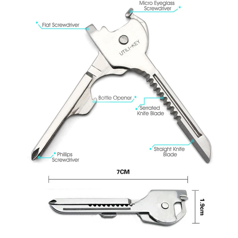 Swiss+Tech Products - Multi-Purpose Key Ring Tools