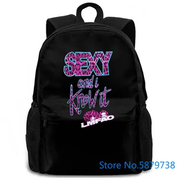 

LMFAO Fur Sexy And I Know It Black New adult Official Band Merch women men backpack laptop travel school adult