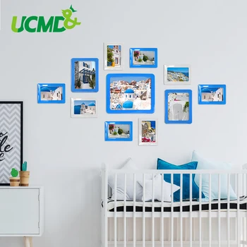 

11Pcs Magnetic Photo Picture Frame Set Fridge Wall Sticker For Hallway Bedroom Living Room Wall Decoration Modern Art Home Decor