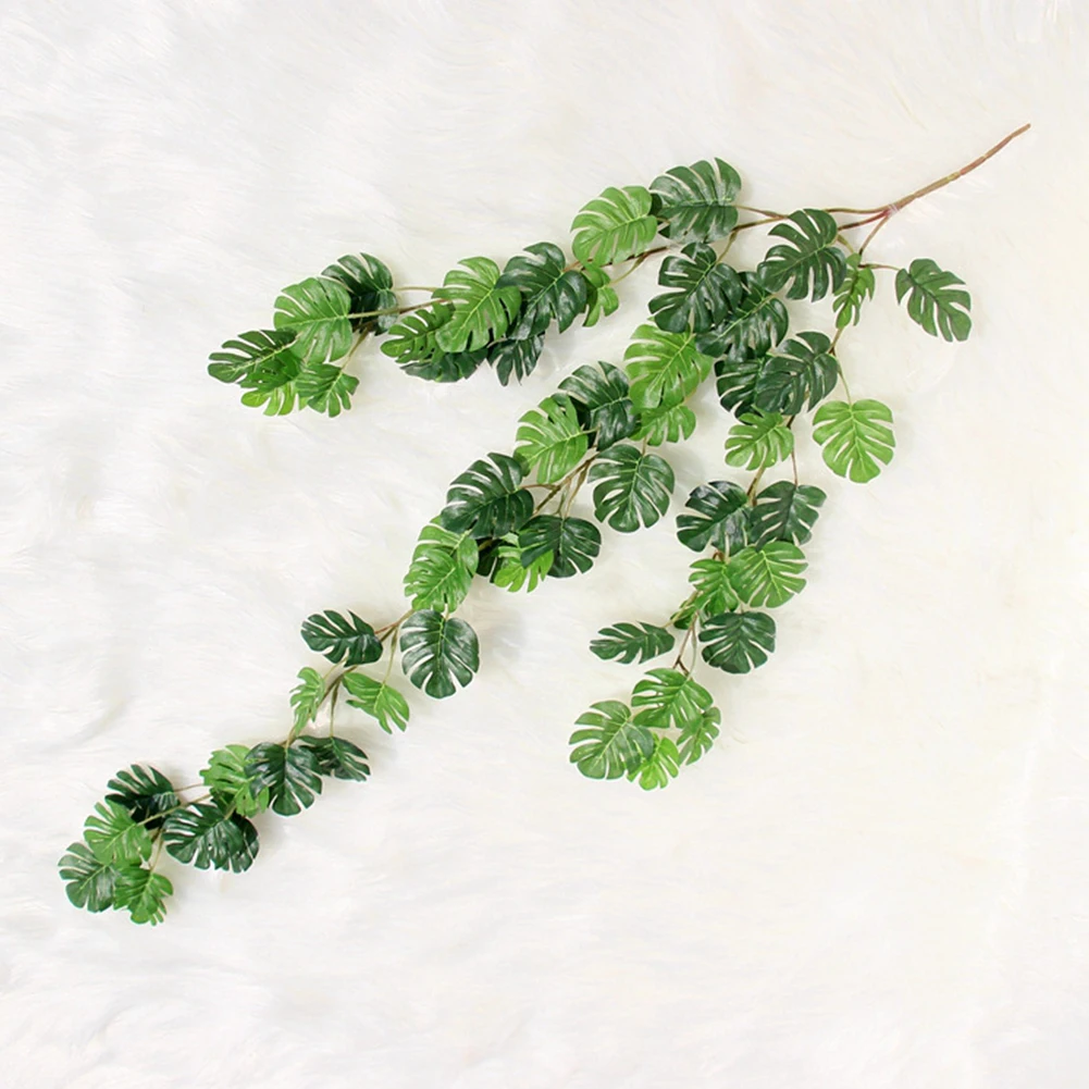 

Decorative Garden Vines Shop Party Ornament Gift Home Artificial Plant Prop Wedding DIY Turtle Leaf Rattan Fake Simulation