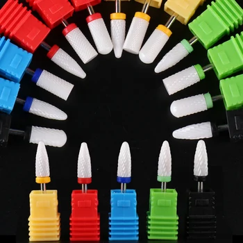 

Ceramic Nail Drill Bit Electric Nail Milling Cutter For Manicure Pedicure Machine Removing Gel Polish Nail Files Tool TRTDC1-13