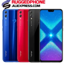 Honor 8X мобильный телефон 6,5 дюймов экран 3750 мАч батарея Android 8,2 двойная задняя камера 20 МП многоязычный смартфон