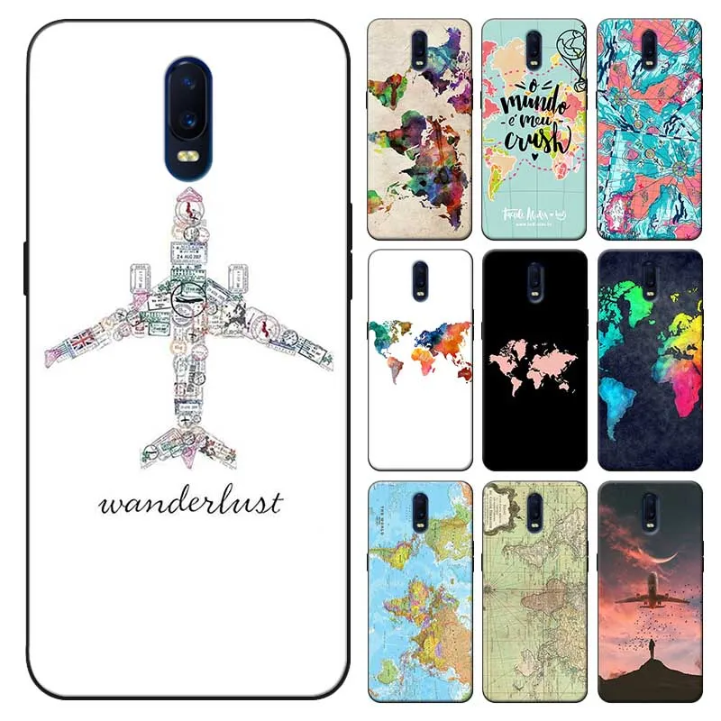 Карта мира путешествия просто Go самолет чехол для телефона oneplus one plus 7 pro 7t 6 6t 5t