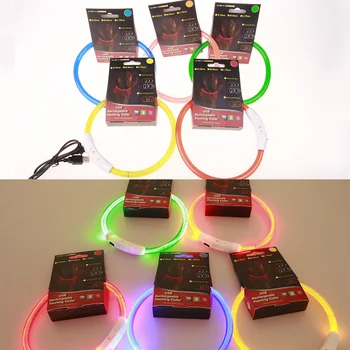 

USB Charging Version LED Pet Flashing Light Dog Collar Luminous Big Medium And Small Dogs Pet Products Dog Collars