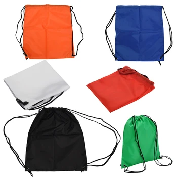 

School Drawstring Book Bag Sport Gym Swim PE Dance Shoe Backpack-orange