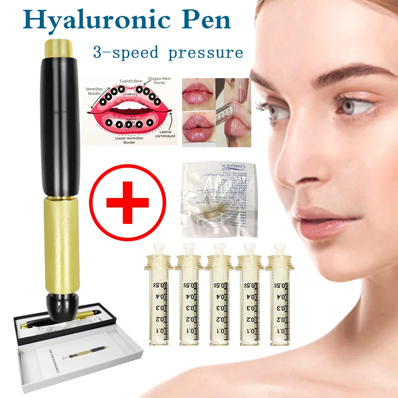 3 level pressure in one hyaluronic pen serum acid injection gun 0.5ml Mesotherapy Gun lip filler injector Noninvasive Nebulizer | Красота и