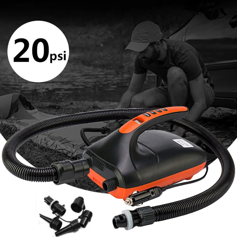 

For Inflatable Boat Backlit Surfboard Outdoor Sport Smart Portable LCD Screen Electric Kayak Dual Stage Auto Air Pump Practical