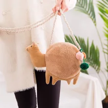 Милые модные плюшевые сумки-мессенджеры на одно плечо с рисунком овечки из мультфильма; мини-сумки принцессы; маленькие кошельки для монет; кошелек для девочек